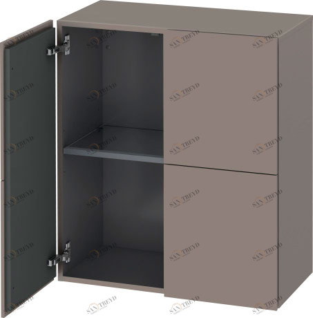 LC117704343 L-Cube Шкаф Базальт матовый, декор Duravit