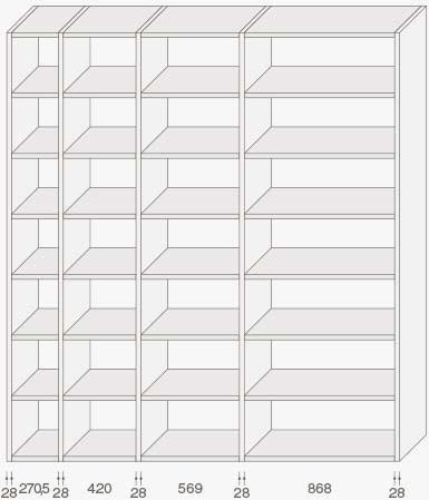 Lema Модульный модульный книжный шкаф на заказ Selecta noce l sun-id-1403301 - Вид №20