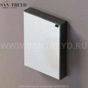 Agape 4x4 Шкаф с зеркалом 80 см в коробе из крашеного алюминия черный A4X4290HE