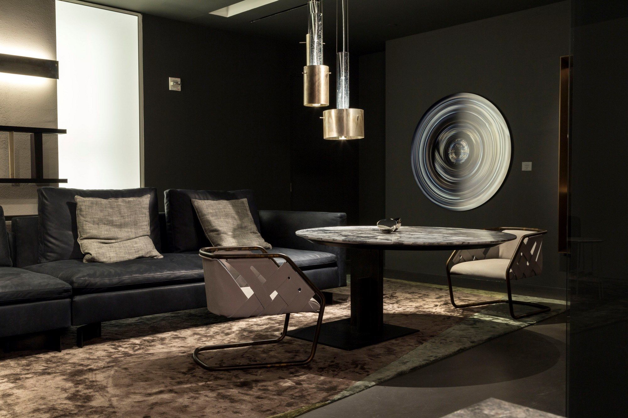 Кожаный мягкий стул с металлическим каркасом Henge Strip ARCH-00146838 - Вид №8