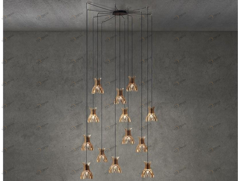 BOVER Led подвесной светильник из дерева Dome S/20/13l