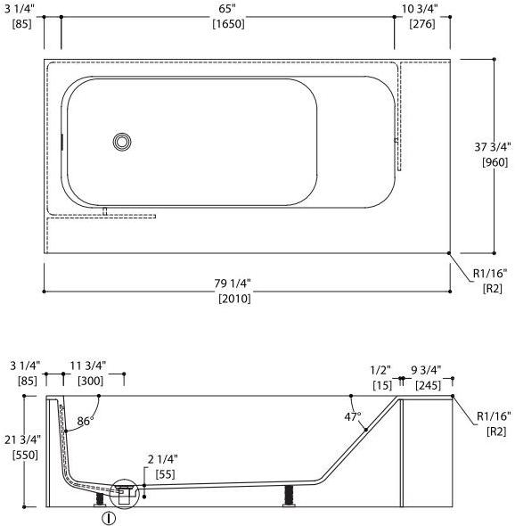 Blu Bathworks® Отдельностоящая ванна синего цвета ∙ stone ™ Amanpuri Bt6200 - Вид №4