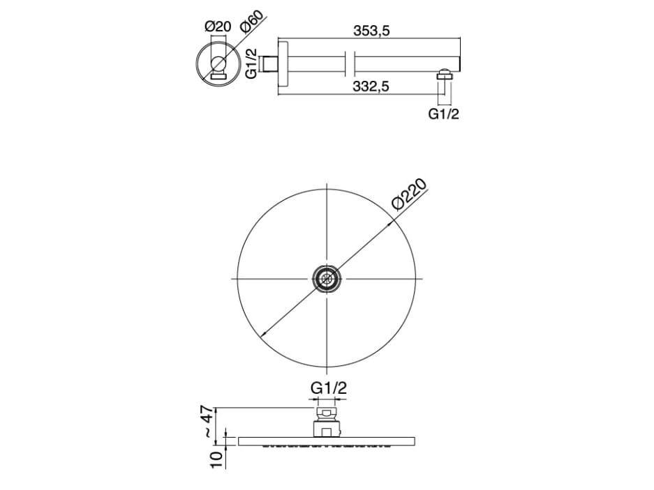 Набор для душа с 4 отверстиями Zazzeri Surf ARCH-00065090 - Вид №2