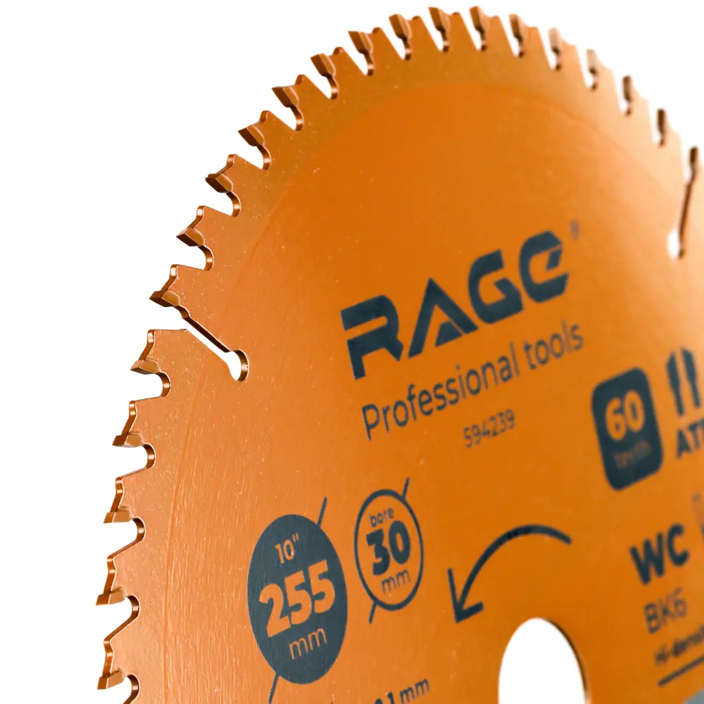 RAGE Универсальный пильный диск для дерева 255 мм с переходными кольцами 88928413 STLM-0849692 - Вид №2