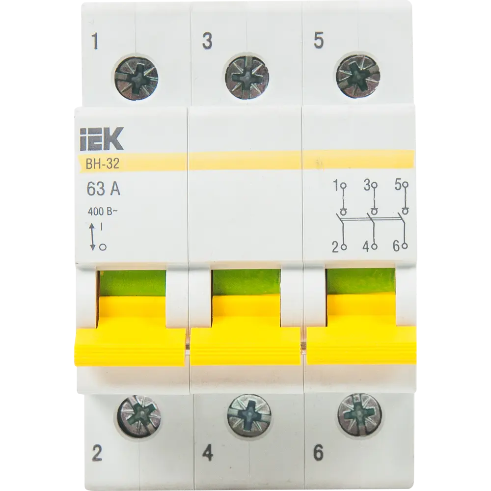 Выключатель нагрузки IEK ВН-32 3P 63А для безопасного отключения оборудования 82207941 STLM-0022011 - Вид №1