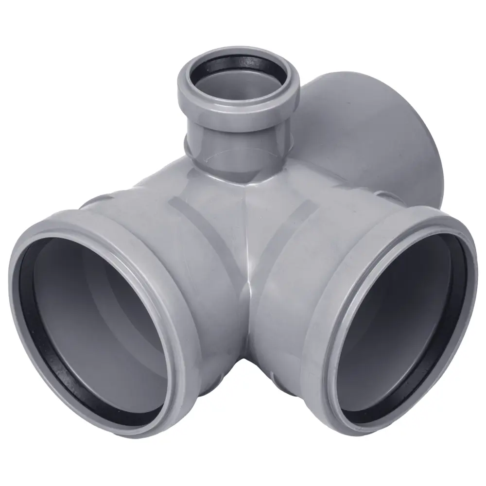 Крестовина канализационная ПОЛИТЭК двухплоскостная левая для труб разного диаметра 11012760 STLM-0001073