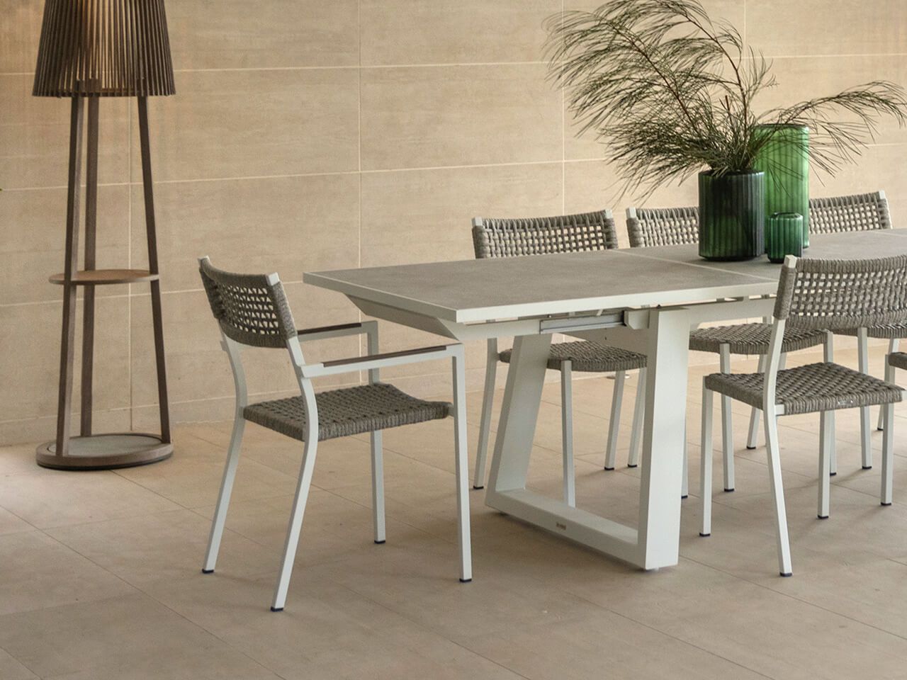 Алюминиевый выдвижной садовый стол с керамической столешницей Les Jardins® ранчо ARCH-00067378 - Вид №3