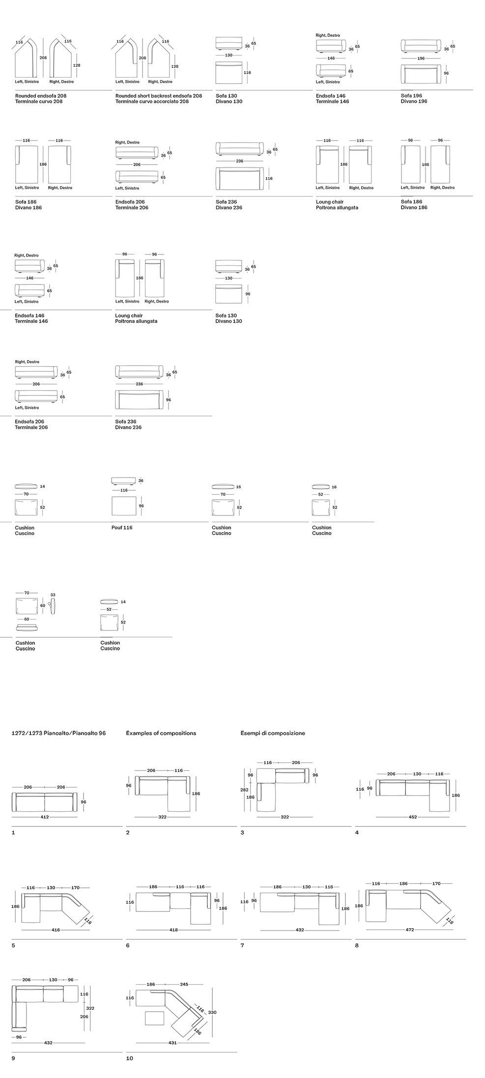 Модульный тканевый диван Zanotta PIANOALTO ARCH-00045718 - Вид №13