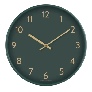 Настенные часы TROYKATIME круглые темно-бирюзовые Ø30 см 89441228