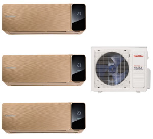 9244178 Кондиционер настенный мультисплит-система GoldStar GSA3OI-FM/out-21HN8 + FM/in-07+09+09HN8 золотистый