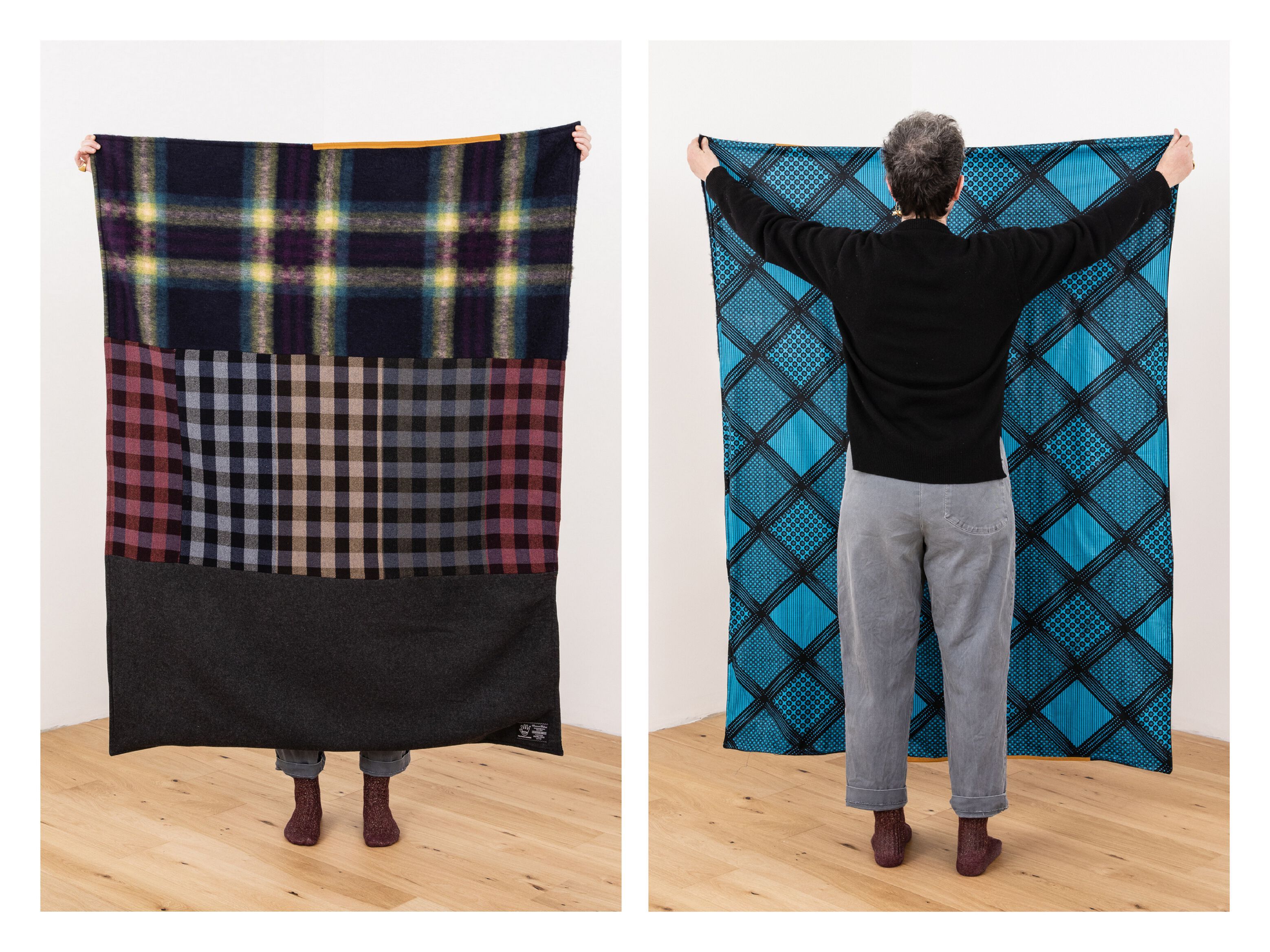 Двусторонний плед из шерсти и хлопка isOnAir 50 повторов ARCH-00068662 - Вид №1