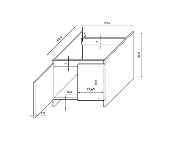 Шкаф для белья с распашными дверцами Galassia ISIDE 75 ARCH-00055080 - Вид №2