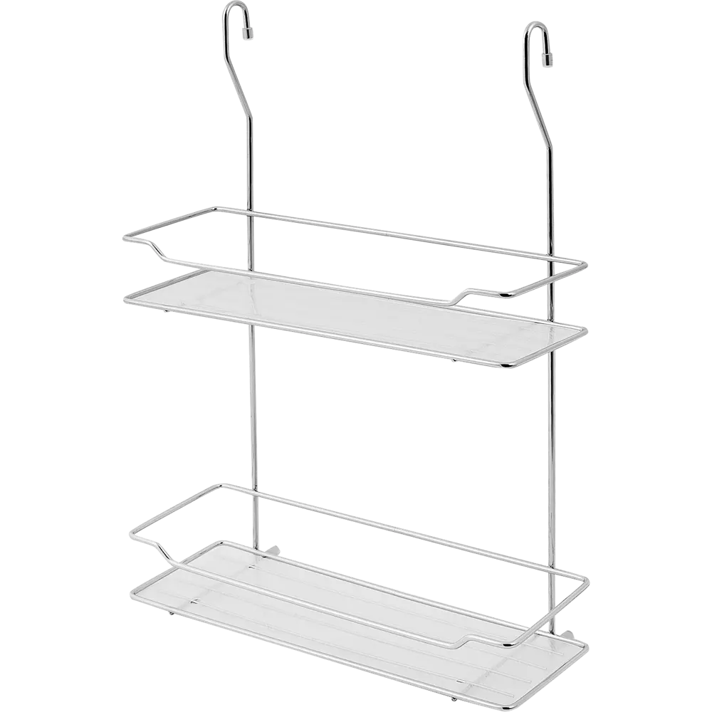 Полка для рейлинга Аквадекор Stick двухъярусная 30x12.5x45 см сталь цвет серый 82488055 STLM-2034569