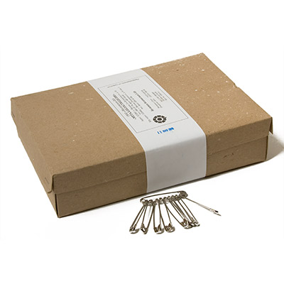 1-44 С-17 Булавки английские №3 10 шт белый металл Santreyd 