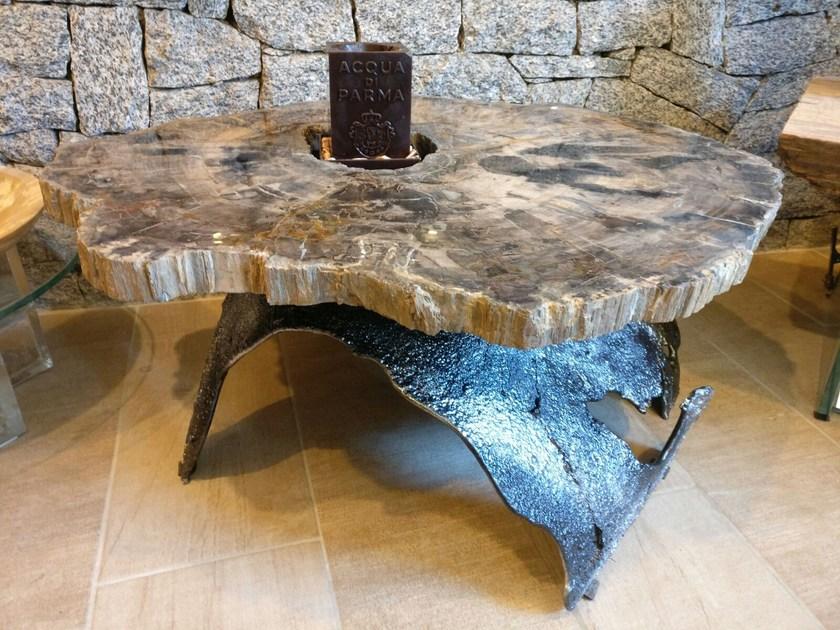 ANTICO TRENTINO Низкий круглый журнальный столик из полимера Tavoli in legno pietrificato sun-id-1452581 - Вид №14
