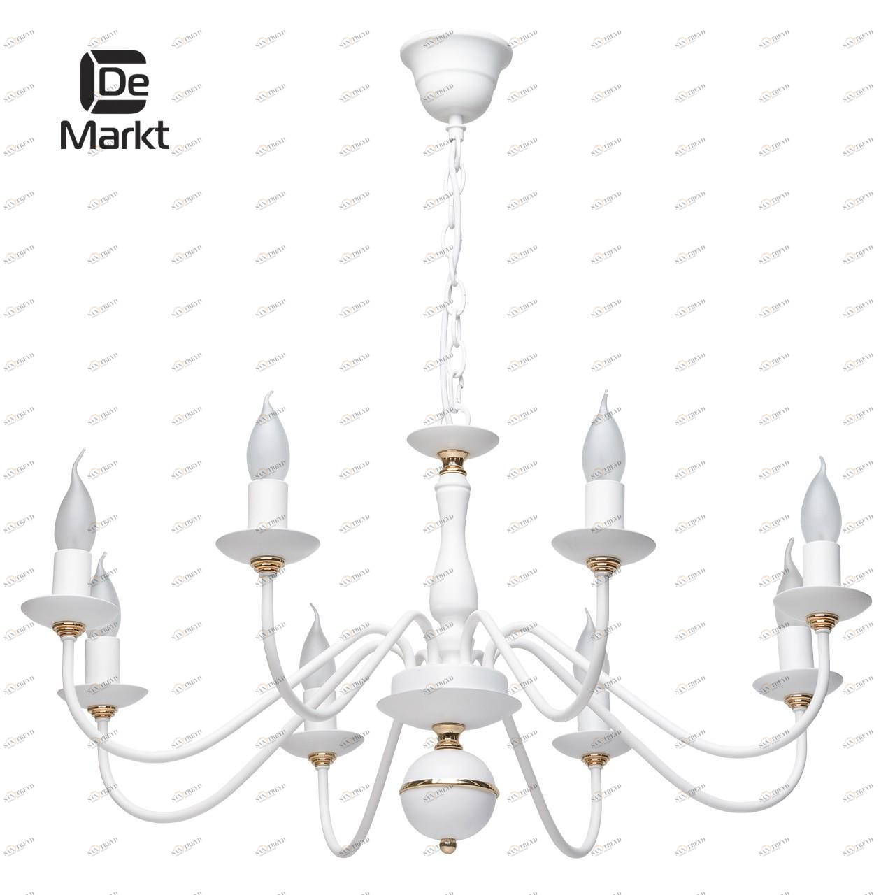 Подвесная люстра De Markt Свеча 301018608 белая DE MARKT СВЕЧА 185469 Белый 