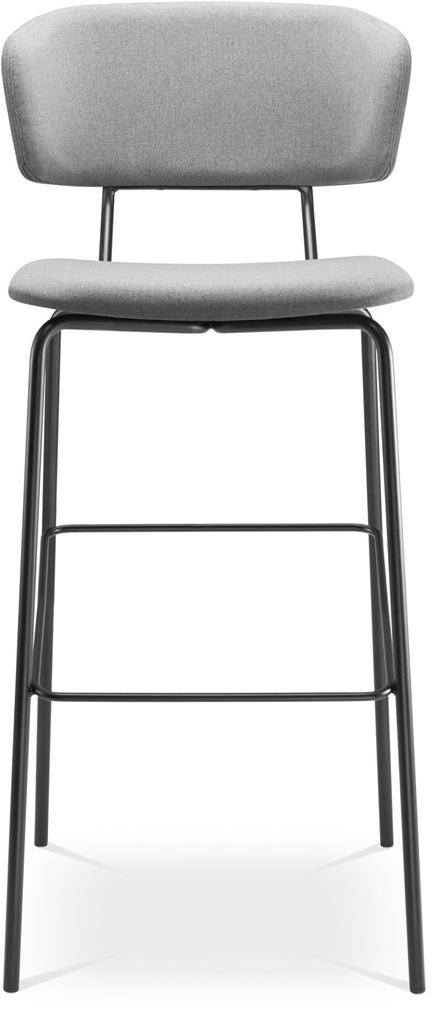 LD Seating Высокий табурет из ткани со спинкой и подставкой для ног Flexi chair Flexi 122-n1 - Вид №1