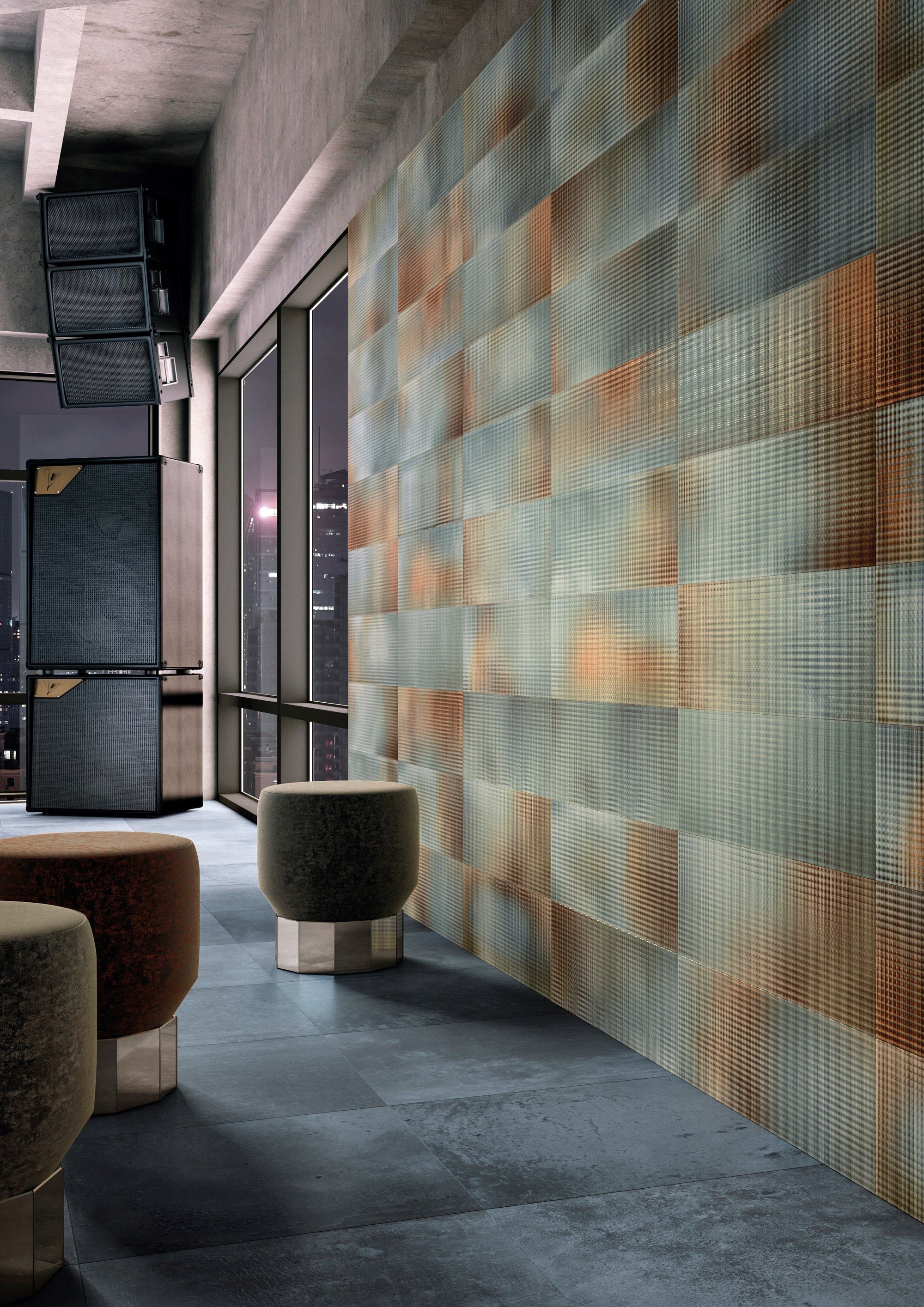 Внутренняя отделка керамогранита с металлическим эффектом IRIS Ceramica Diesel Living ARCH-00124878 - Вид №15