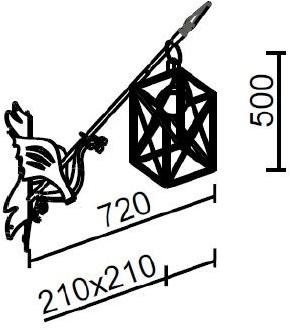 Brillamenti Настенный светильник из кованого железа Lanterna drago sun-id-1445195 - Вид №2