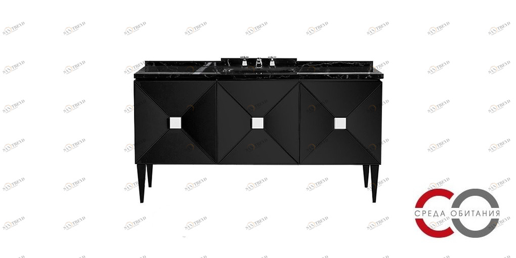 Тумба под раковину MARQUINHA 1660 Devon Devon JETSET DEEP BLACK Devon&Devon JETSET VANITY UNIT MARQUINHA1660