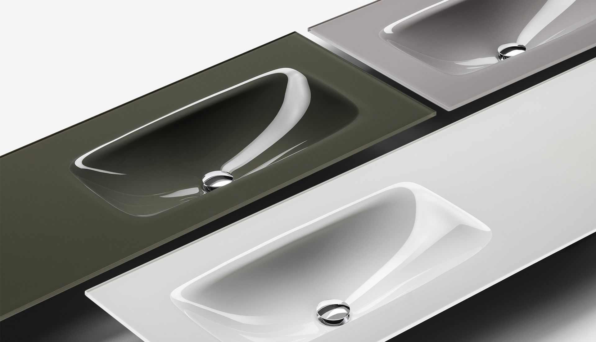 Glass tops with built-in basins Мебель для ванной Falper  - Вид №1