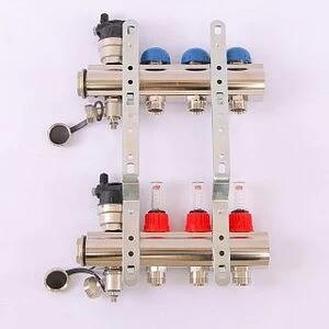 Коллектор 1'х3/4" ЕК 3 выхода EMMETI TOPWAY с расходомерами и вентилями