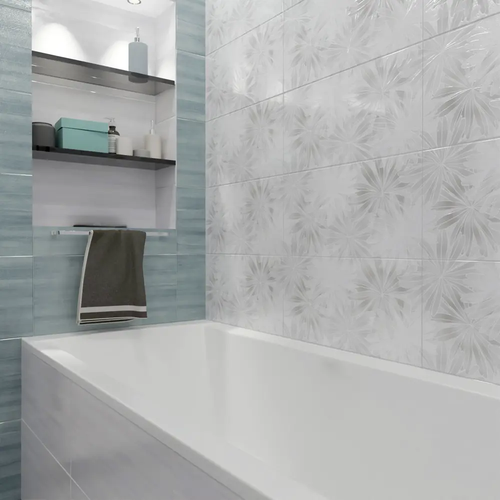 Настенная плитка Нефрит-Керамика Довиль 30×60 см серый принт 89232615