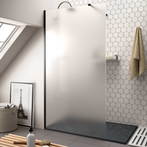 26352 SALGAR Душевая перегородка BLACK HEAVEN проходная с защитой от известкового налета Translucent600 - 800x 1950 мм