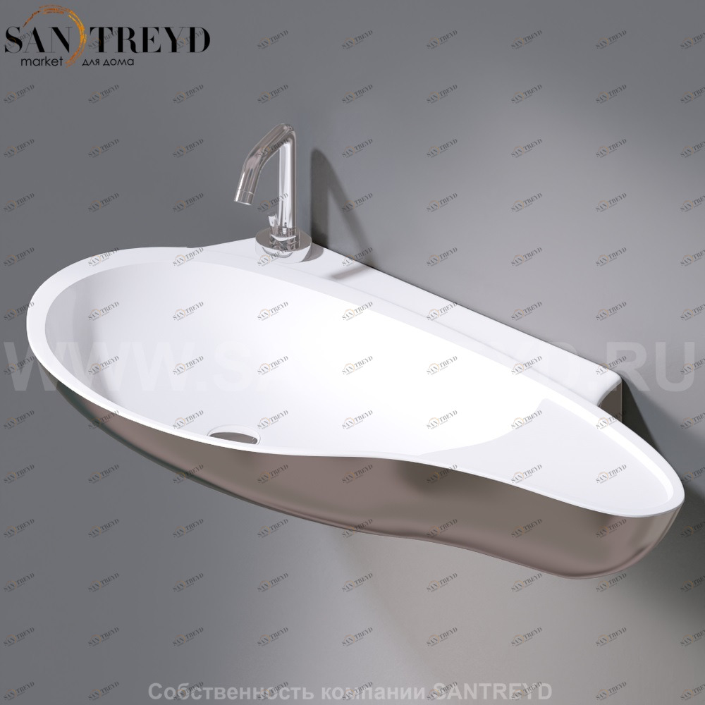 L500T0R1V4.251 Подвесная раковина настенная овальная A. e T. Italia SPOT белая AeT ITALIA ACCENT