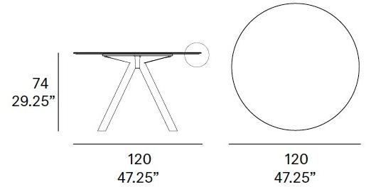 EXPORMIM Круглый садовый стол  C235 r  - Вид №6