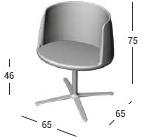 AP Factor 4-спицевый тканевый стул с подлокотниками sun-id-1508162 - Вид №2