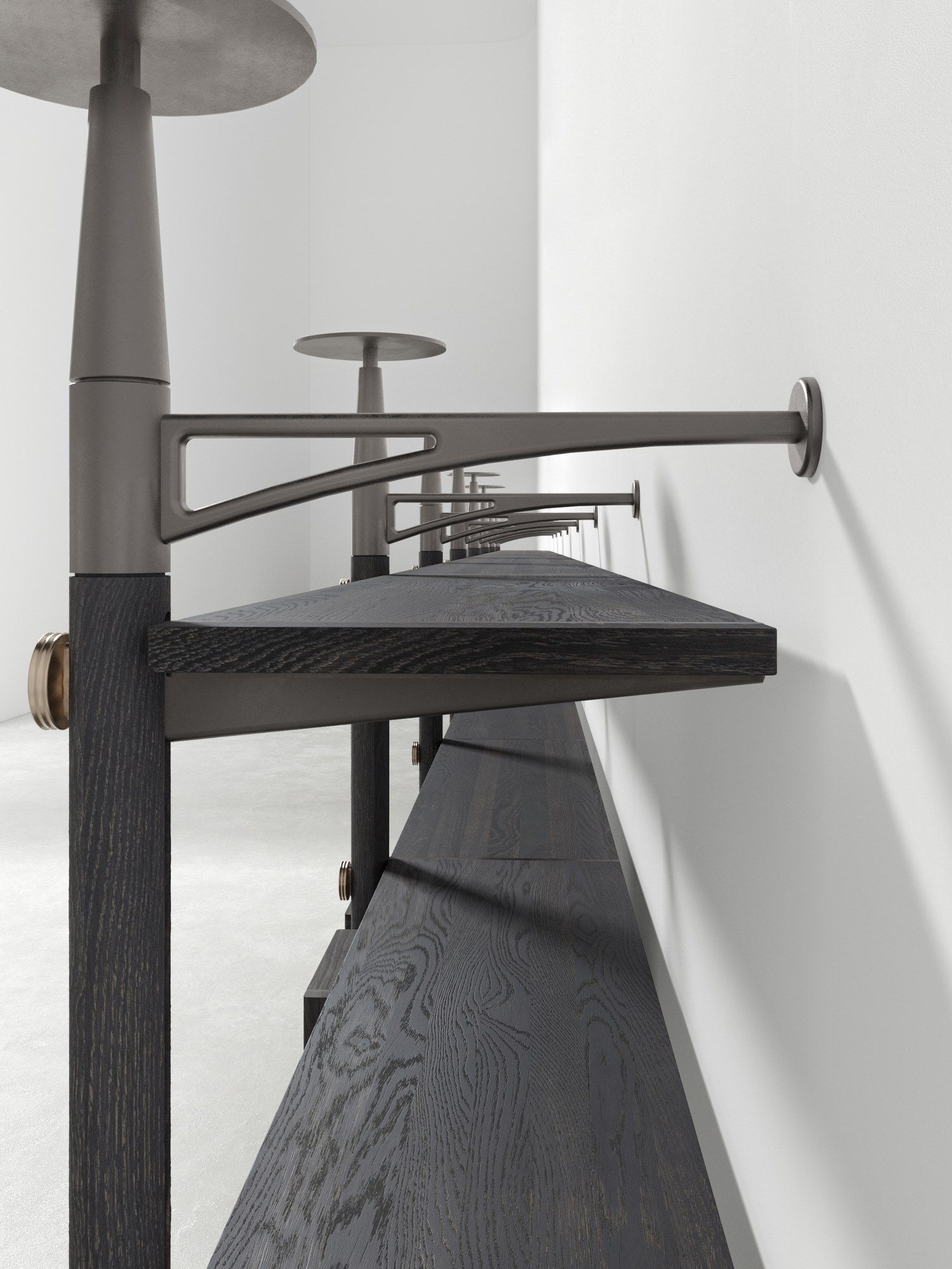 Секционная настенная Книжная полка из дуба с ящиками District Eight Inumbra ARCH-00151514 - Вид №6