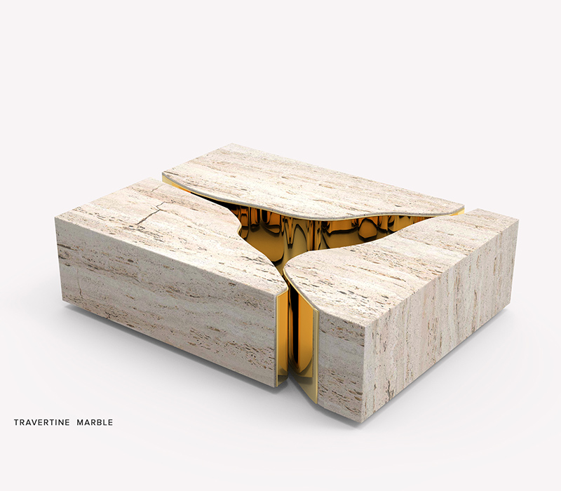 0-123 Центральный стол из мрамора Lapiaz Boca Do Lobo  - Вид №1