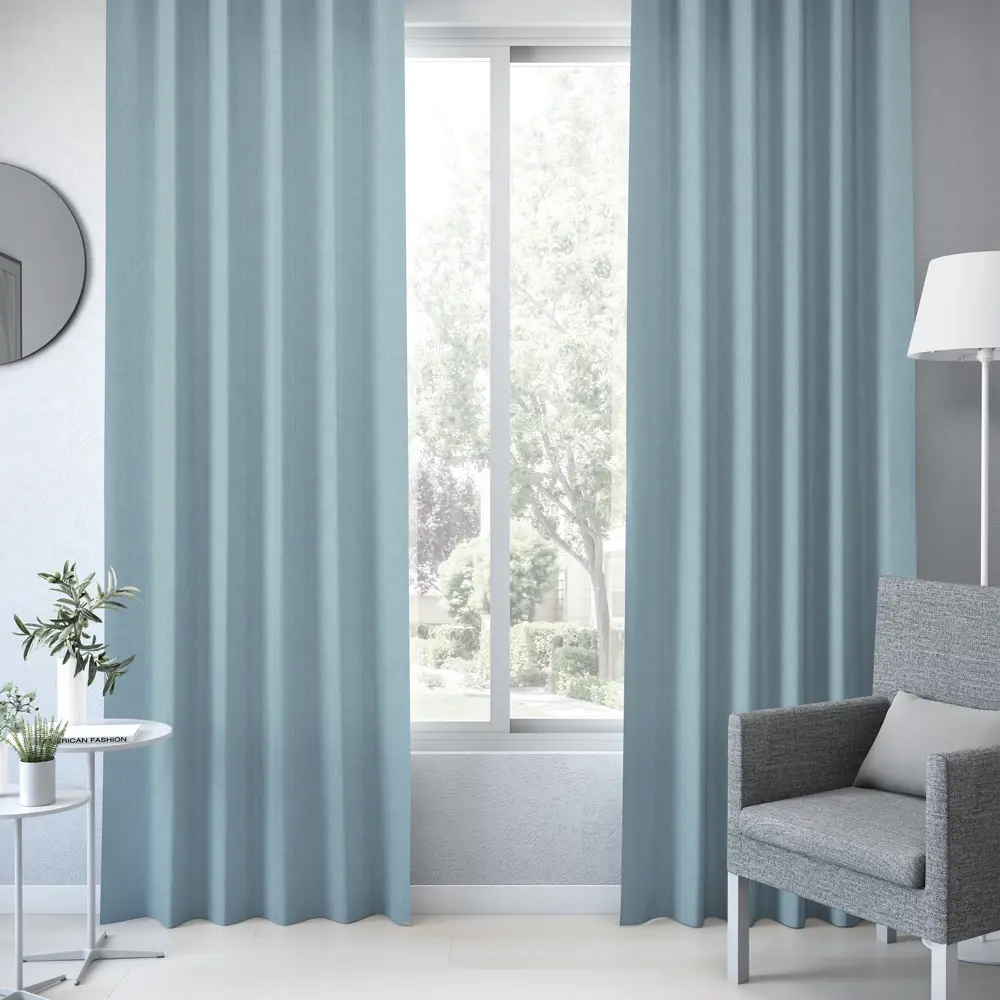 Штора на ленте Arouka 160x280 см цвет голубой 83407041 STLM-2082625 INSPIRE  - Вид №3