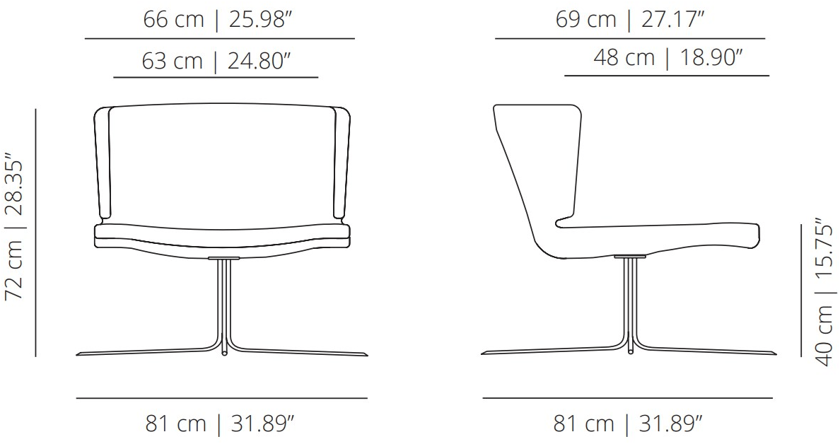 Viccarbe Кресло поворотное с 4-мя спицами Wrapp sun-id-1470214 - Вид №14