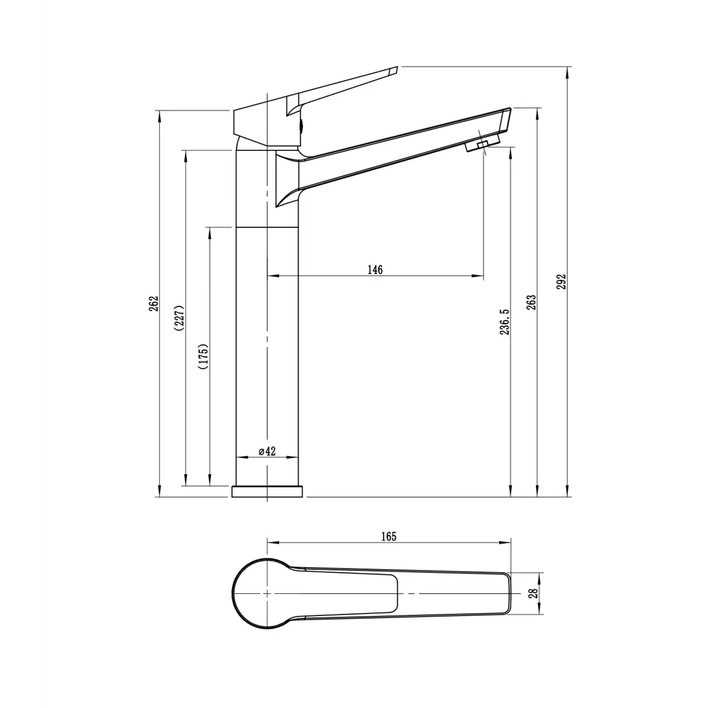 Высокий однорычажный смеситель ESKO Marburg для раковины 89409221 STLM-1570529 - Вид №3