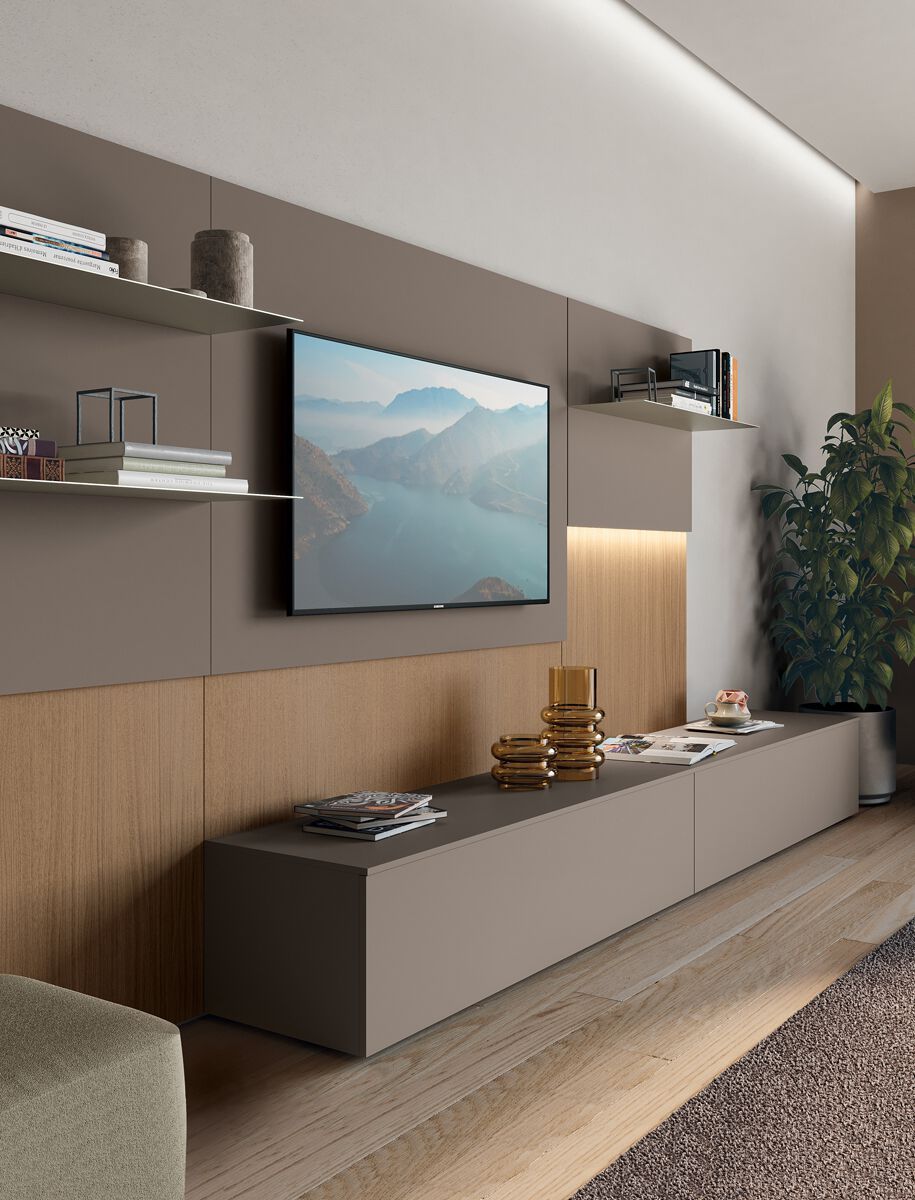 Деревянная секционная оборудованная стена Febal Casa DICIOTTO ARCH-00042839 - Вид №1