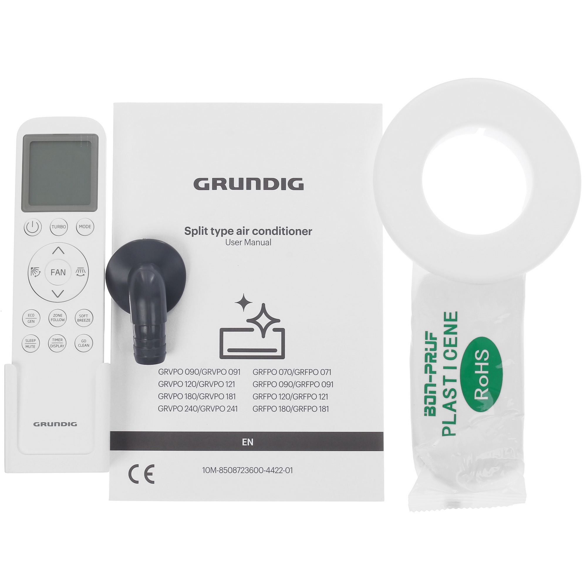 5401453 Кондиционер настенный сплит-система Grundig GRFPO 090/GRFPO 091 белый STDN-0077940 - Вид №10