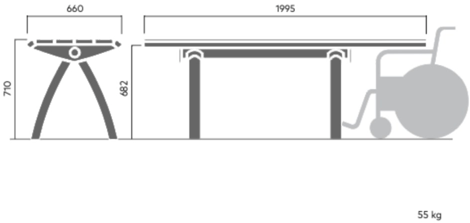 VESTRE Прямоугольный стол для пикника из стали и дерева Urban sun-id-1468624 - Вид №9
