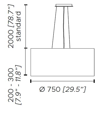 Ткань светодиодный подвесной светильник Contardi Circus ARCH-00058372 - Вид №3