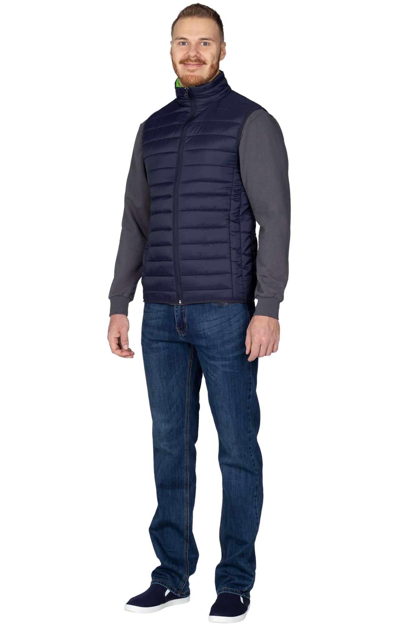 69664 Жилет стеганый  dark blue El-Risto  Демисезонная одежда размер XL (100)  - Вид №1