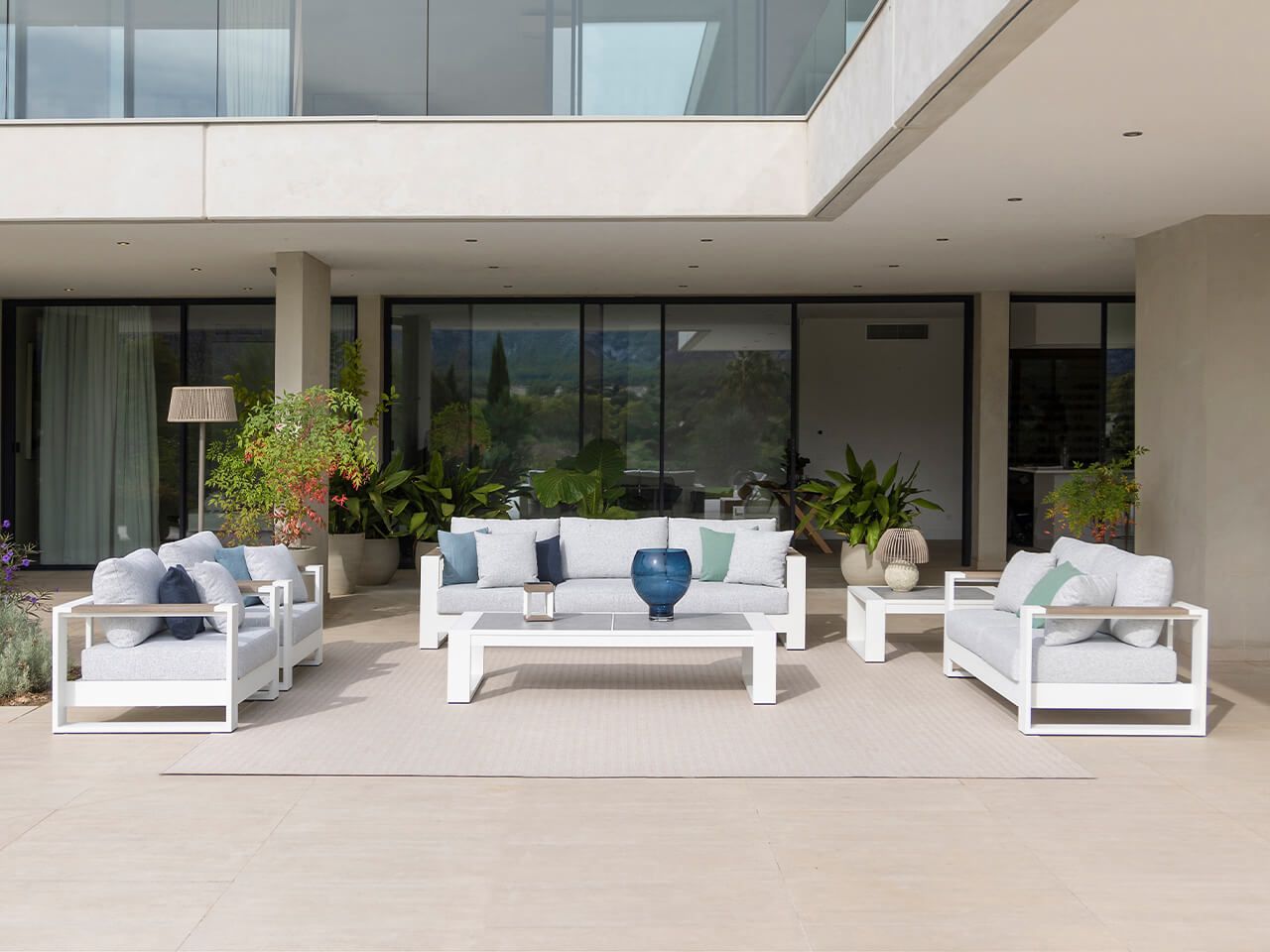 3-местный тканевый садовый диван Les Jardins® ранчо ARCH-00060316 - Вид №1