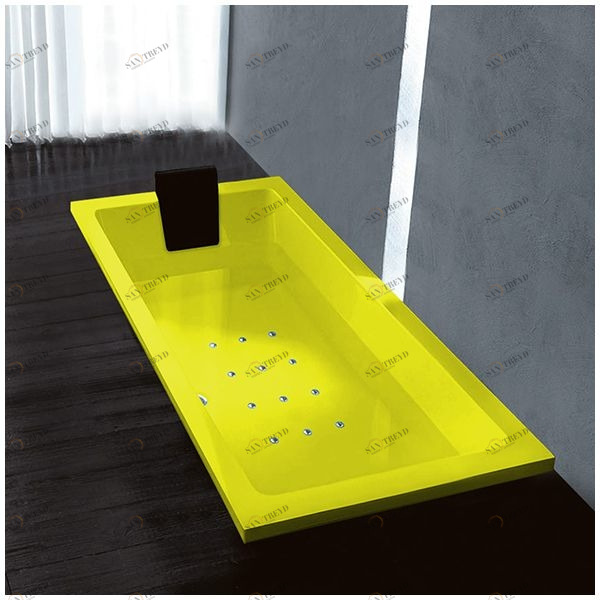Ванна Gruppo treesse Quadra 170 V072C-SX-Z жёлтая с аэромассажем прямоугольная встроенная левая STAV072CSXZ