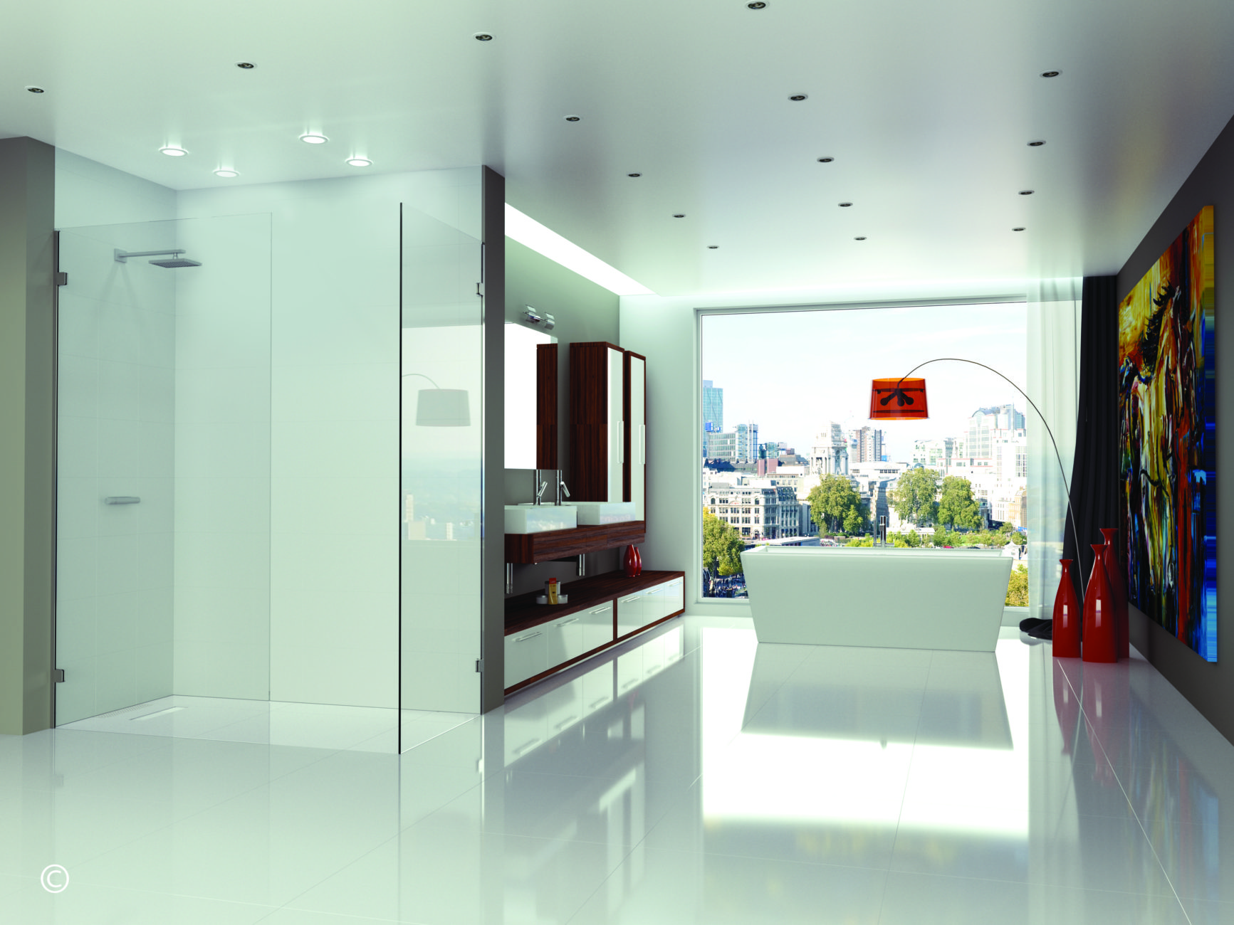 Душевая перегородка GWA600 Merlyn Arysto Ten Хромированный 