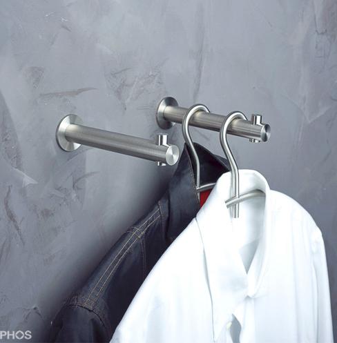 H20-140R40 Крючок настенный, ø20 мм, длина 14,3 см, с розеткой PHOS  - Вид №1