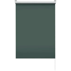Штора рулонная блэкаут Эскар 60x160 см серо-зеленая Emeraldo