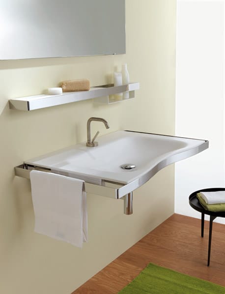 Консольный умывальник с держателем для полотенец Ponte Giulio Family ARCH-00038671 - Вид №2