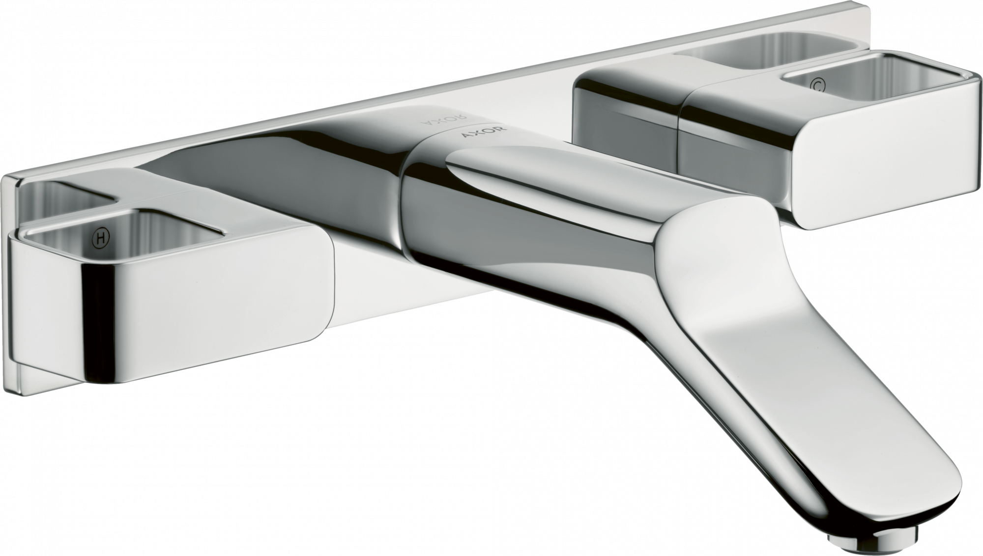 11042000 Смеситель для раковины на 3 отверстия, скрытого монтажа, настенный, с изливом 168 мм AXOR URQUIOLA