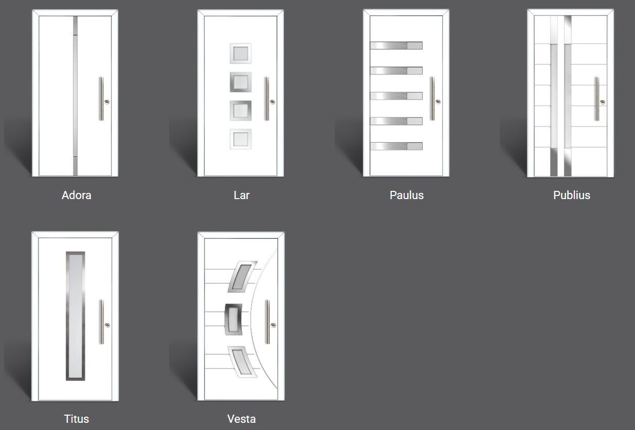 Алюминиевая входная дверь со стеклянными панелями WnD ATRIUM 75 - INOX ARCH-00152682 - Вид №2