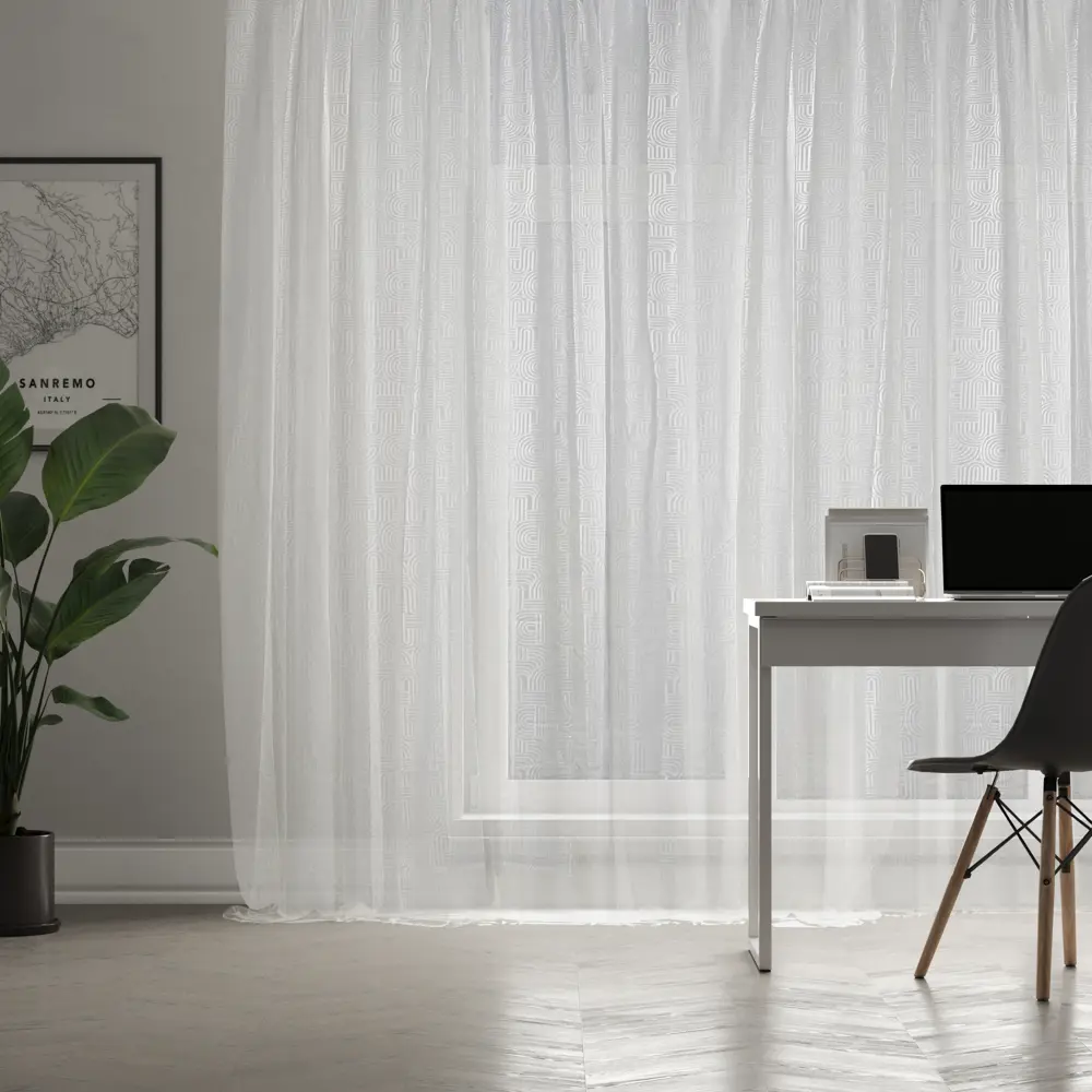 Тюль на ленте Inspire Vitale 250x280 см цвет белый 86255186 STLM-2199202 